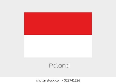 A 180 Degree Rotated Flag of  Poland