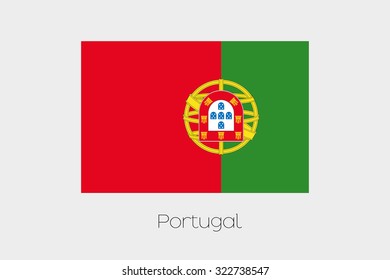 A 180 Degree Rotated Flag of  Portugal