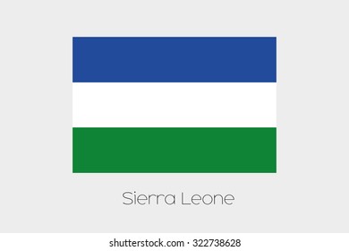 A 180 Degree Rotated Flag of  SierraLeone
