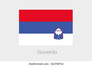 A 180 Degree Rotated Flag of  Slovenia