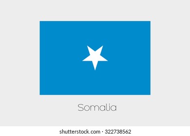 A 180 Degree Rotated Flag of  Somalia
