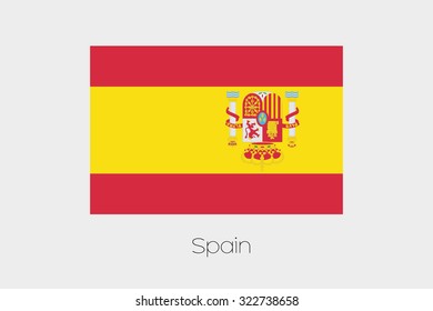 A 180 Degree Rotated Flag of  Spain