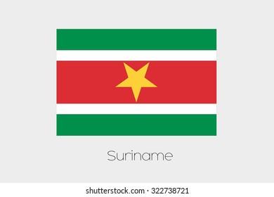 A 180 Degree Rotated Flag of  Suriname