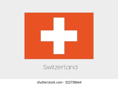 A 180 Degree Rotated Flag of  Switzerland