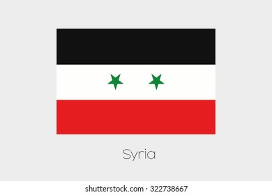 A 180 Degree Rotated Flag of  Syria