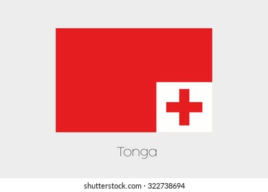 A 180 Degree Rotated Flag of  Tonga