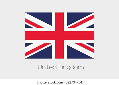 A 180 Degree Rotated Flag of  United Kingdom