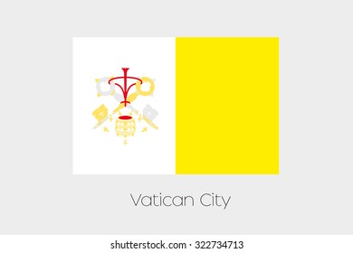 A 180 Degree Rotated Flag of  Vatican