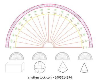 180 DEGREE ROUND RULER SCHOOL FOR MATH AND SCIENCE