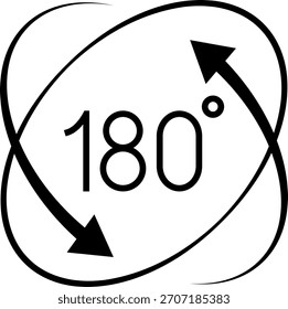 Icono de 180 grados. Conjunto de iconos de Vector de 180 grados.