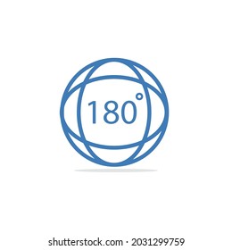 180 Degrees Vector Template Design. eps10