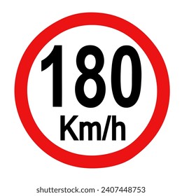 180 kilometre per hour road sign design