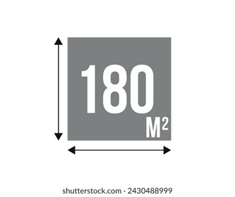 180 m. Vector 180 square meters of construction, concept area and work space