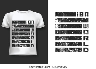 180 World Typography T-shirt Design