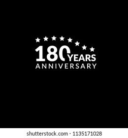 180 years anniversary celebration simple logo