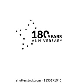 180 years anniversary celebration simple logo