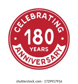 180 years anniversary logo template. Vector and illustration.