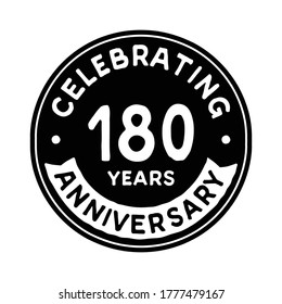 180 years anniversary logo template. Vector and illustration.