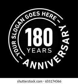180 years anniversary logo template. Vector and illustration.