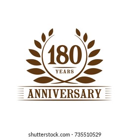 180 years anniversary logo template. 