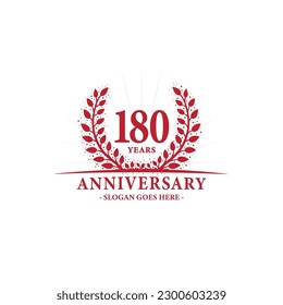 Logo für 180 Jahre. Vektorgrafik und Illustration.