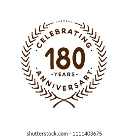 180 years design template. 180th vector and illustration.