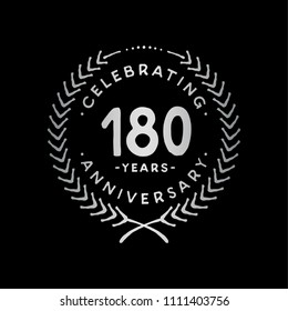 180 years design template. 180th vector and illustration.