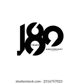 180th, 180 Years Anniversary Logo, Vector Template Design element for birthday, invitation, wedding, 180 logo, greeting card illustration.