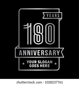 180th anniversary logo. Vector and illustration.