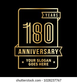 180th anniversary logo. Vector and illustration.