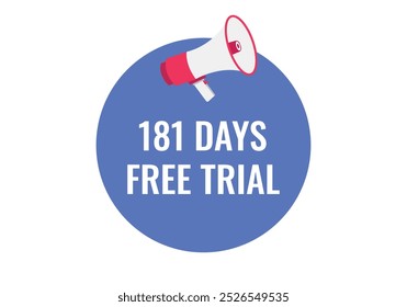 181 day free trial banner design. 181 days free banner background
