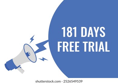 181 day free trial banner design. 181 days free banner background
