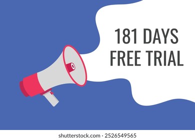 181 day free trial banner design. 181 days free banner background
