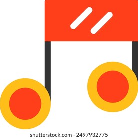 181 - Music Flat Vector Icon Design