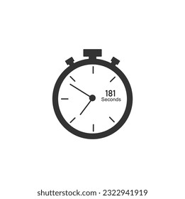 181 seconds timer Clocks, Timer 181 sec icon.