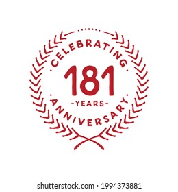 181 years design template. 181st vector and illustration.