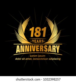 181 years vector and illustration template.