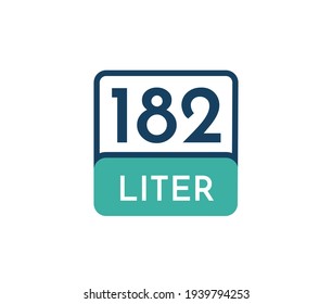 Ilustración vectorial de icono de 182 litros