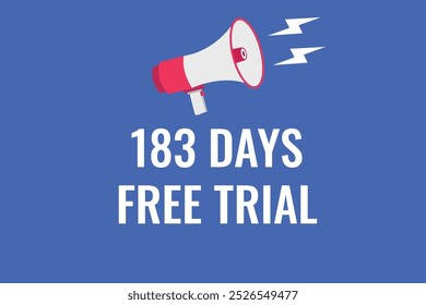 183 day free trial banner design. 183 days free banner background
