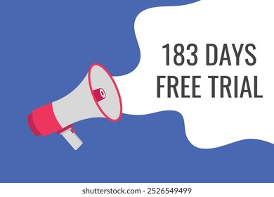 183 day free trial banner design. 183 days free banner background
