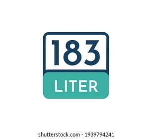 Ilustración vectorial de icono de 183 litros