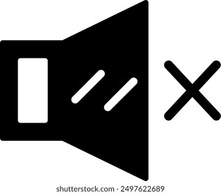 183 - Mute Flat Vector Icon Design