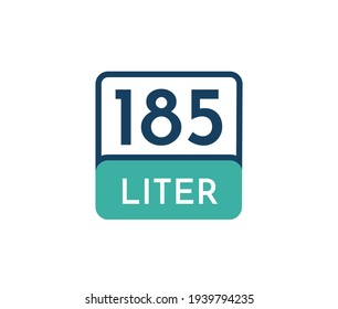 185 liters icon vector illustration