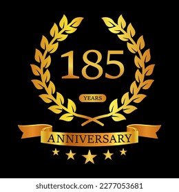 185 th Anniversary logo template illustration. suitable for you