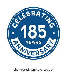 185 years anniversary logo template. Vector and illustration.