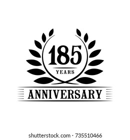 185 years anniversary logo template. 