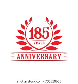 185 years anniversary logo template. 