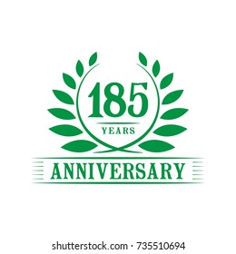 185 years anniversary logo template. 