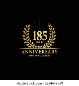 185 years anniversary logo. Vector and illustration.