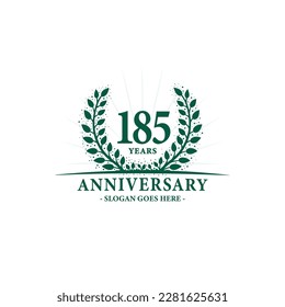 185 years anniversary logo. Vector and illustration.